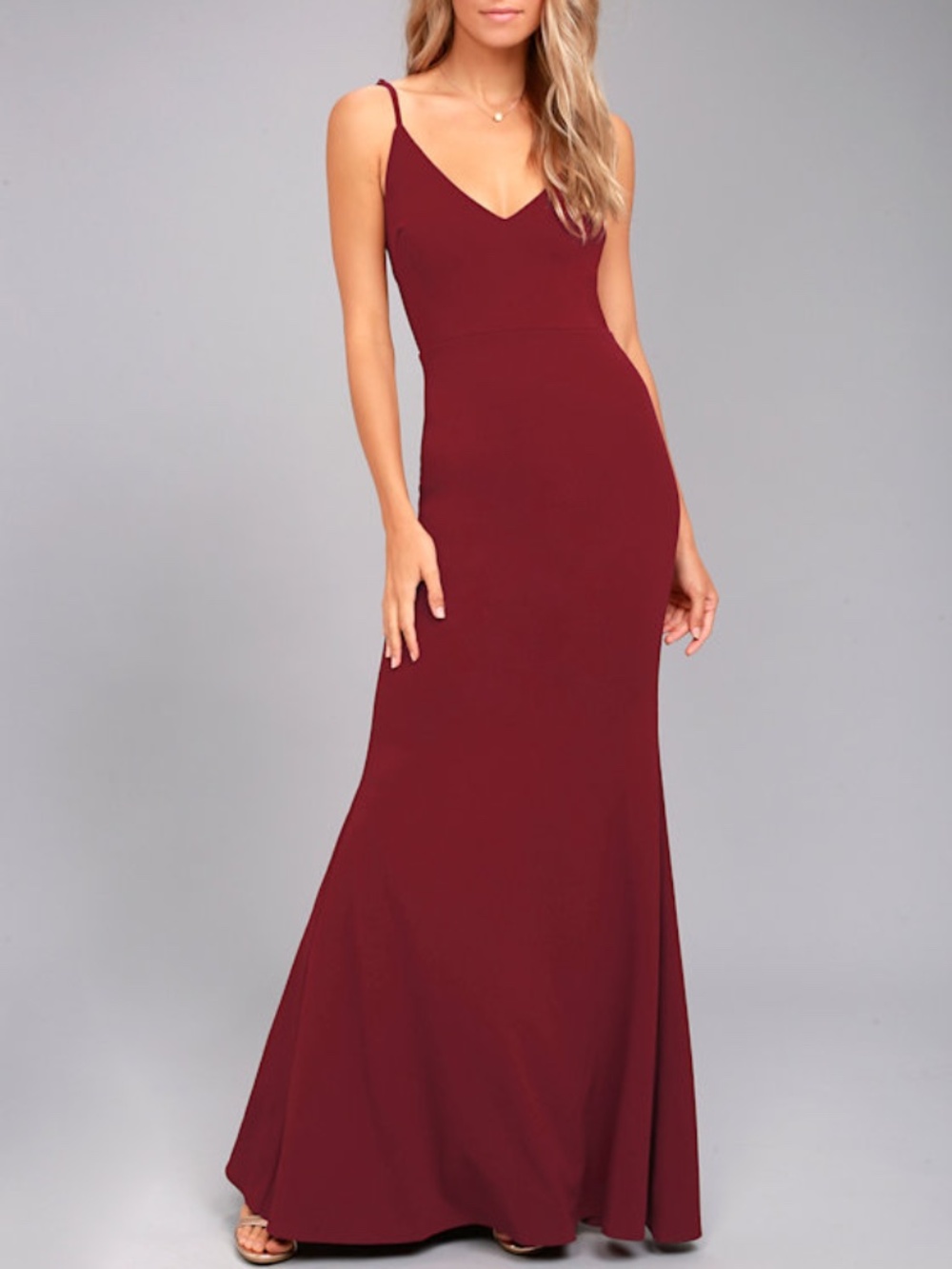Lulus Infinite Glory Wine Red Maxi Dress - Size Medium